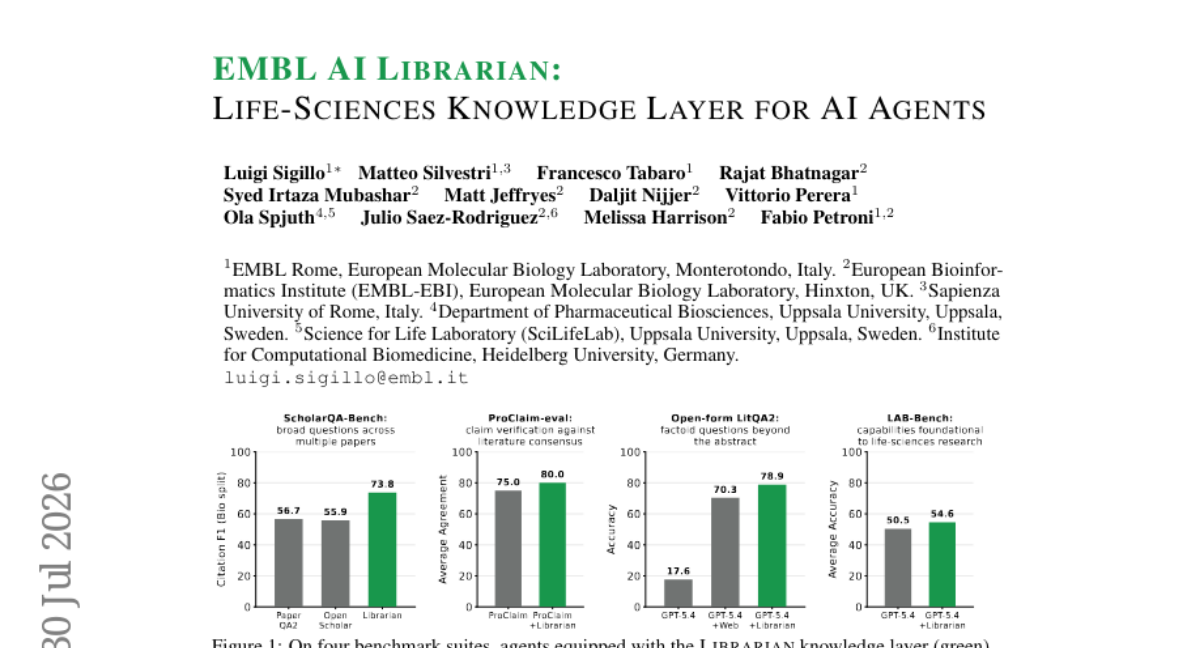 EMBL AI Librarian: Life-Sciences Knowledge Layer for AI Agents