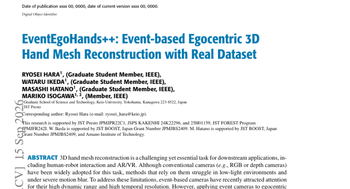 EventEgoHands++: Event-based Egocentric 3D Hand Mesh Reconstruction with Real Dataset