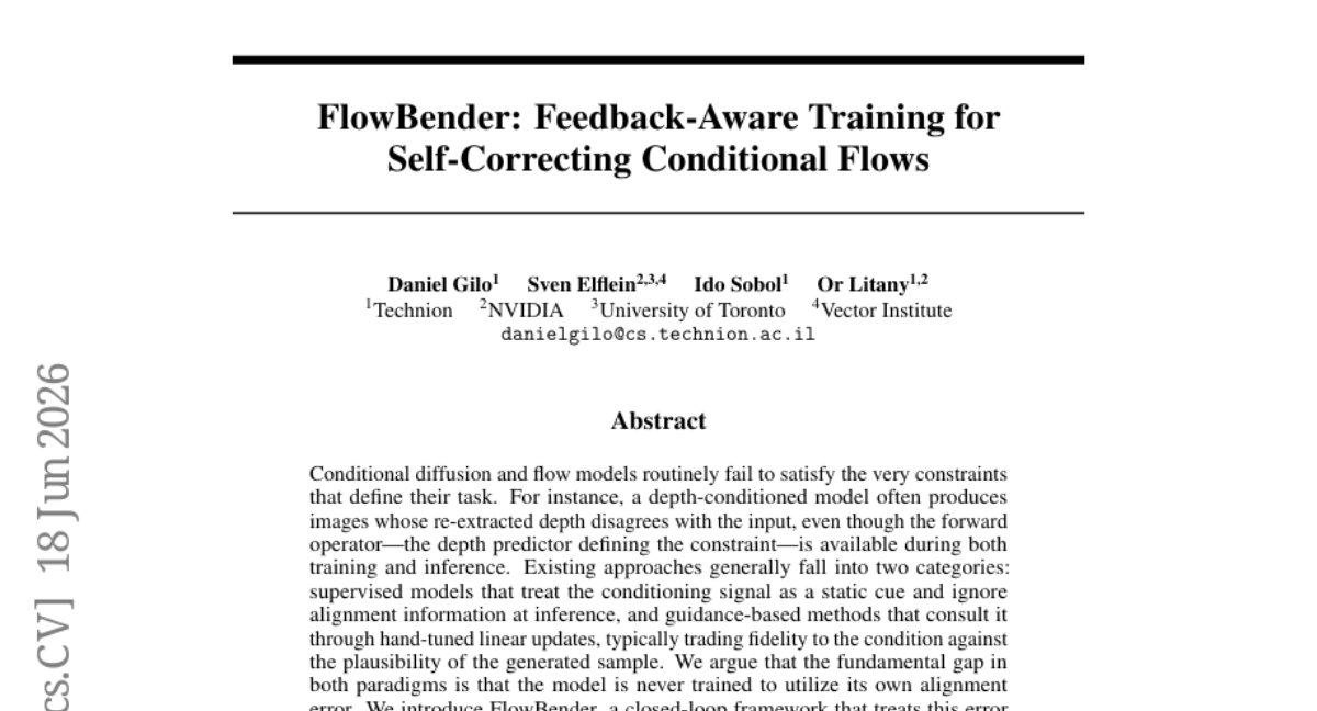 FlowBender: Feedback-Aware Training for Self-Correcting Conditional Flows