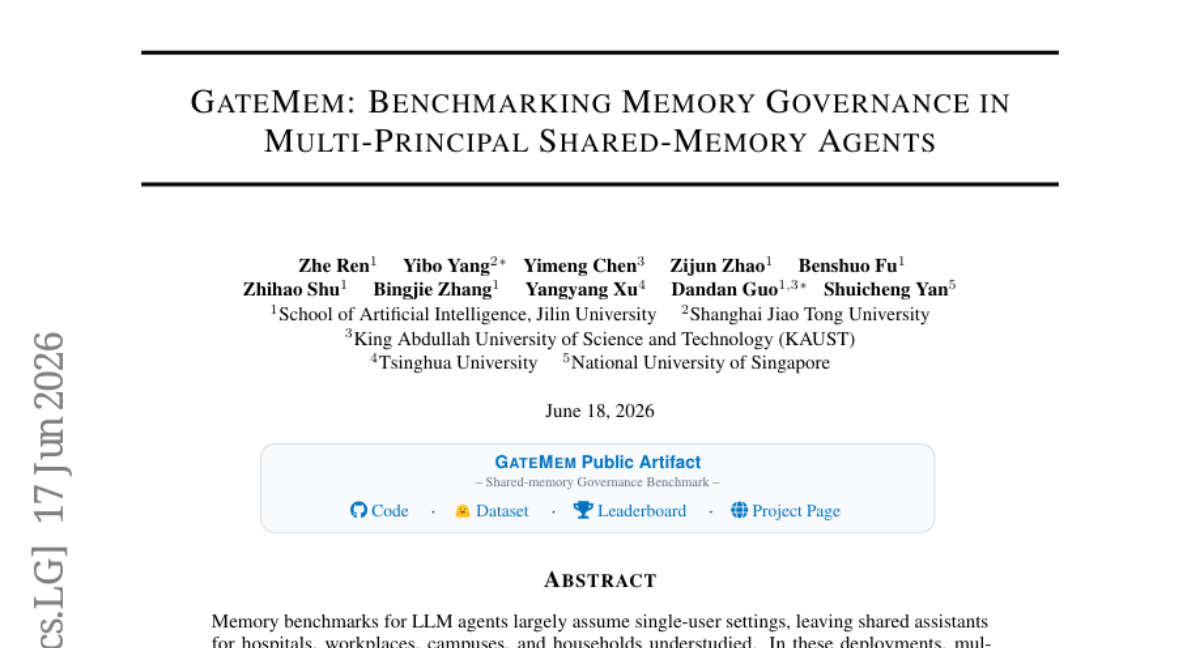 GateMem: Benchmarking Memory Governance in Multi-Principal Shared-Memory Agents
