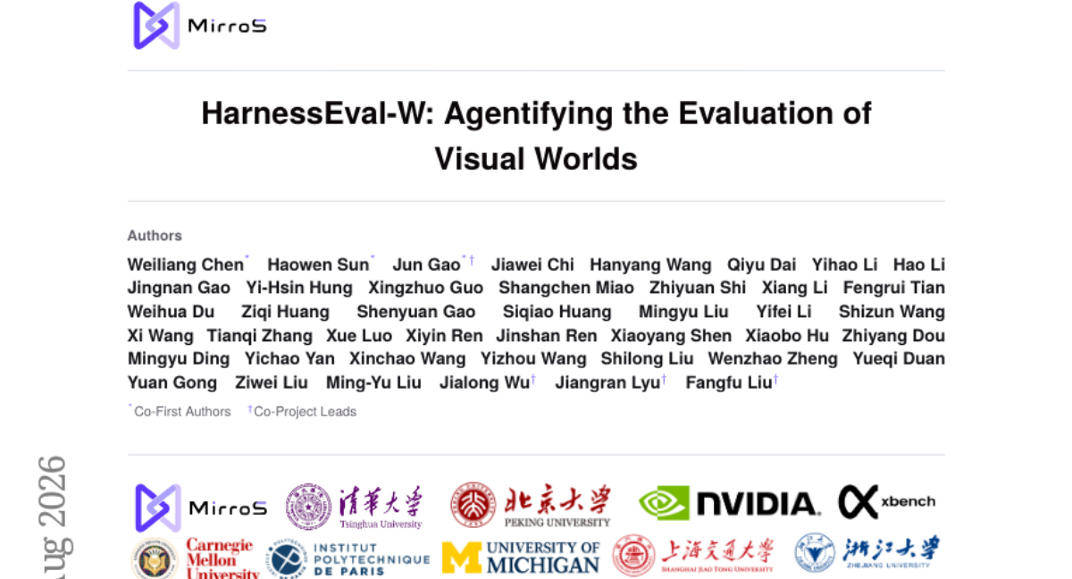 HarnessEval-W: Agentifying the Evaluation of Visual Worlds