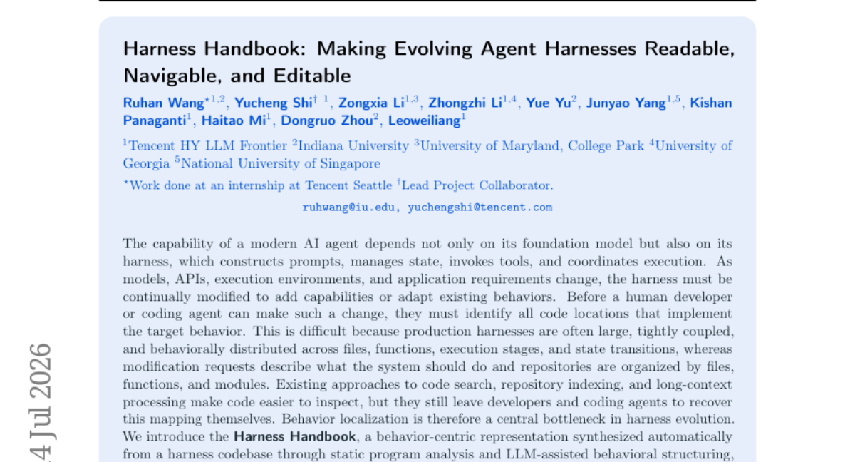 Harness Handbook: Making Evolving Agent Harnesses Readable,Navigable, and Editable