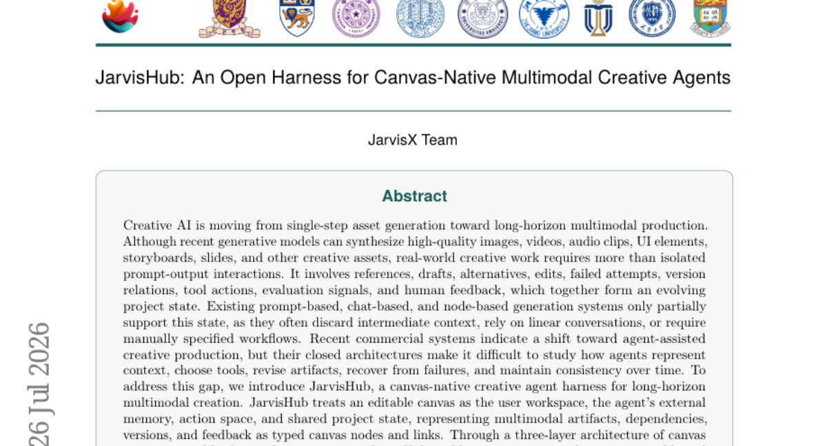 JarvisHub: An Open Harness for Canvas-Native Multimodal Creative Agents
