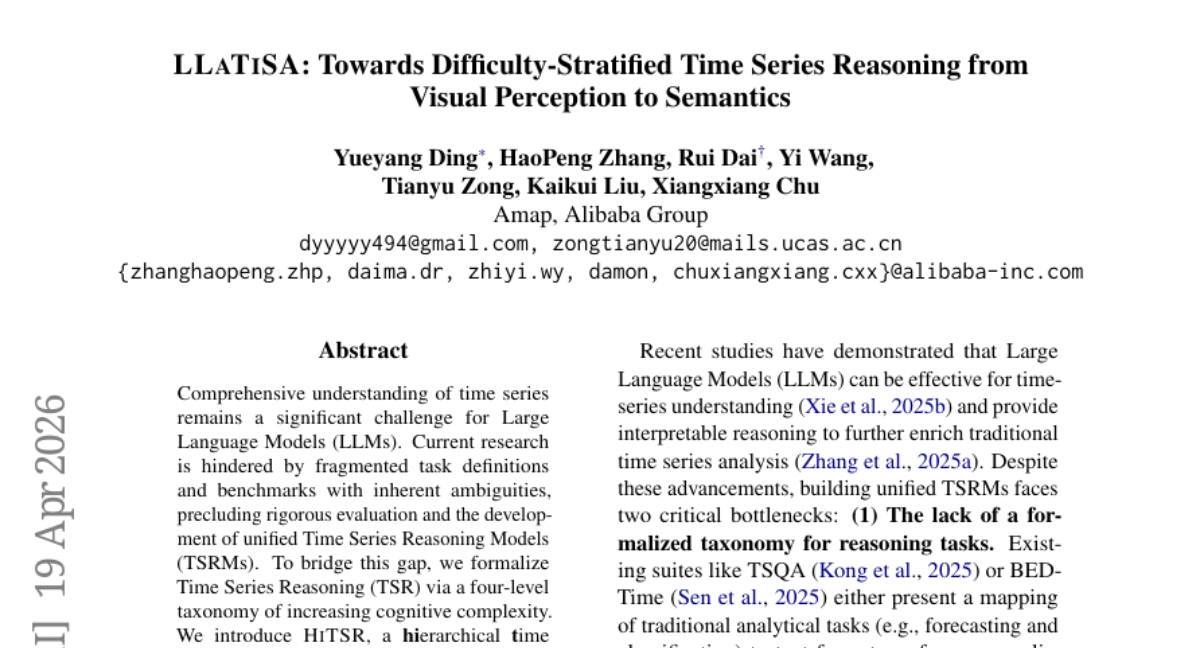 LLaTiSA: Towards Difficulty-Stratified Time Series Reasoning from Visual Perception to Semantics