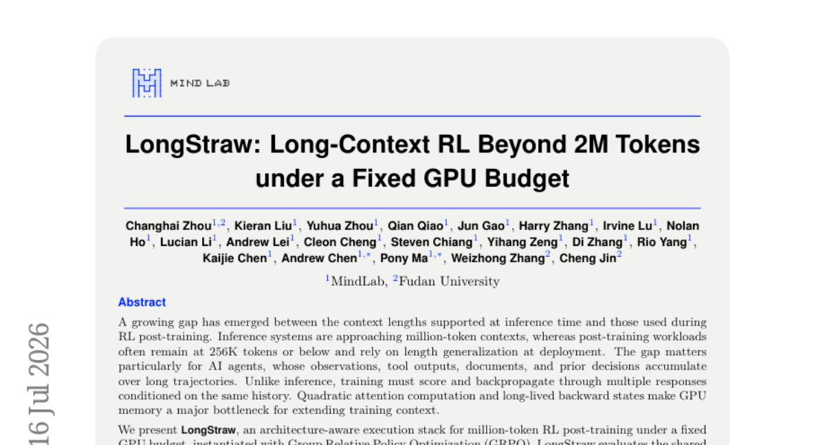 LongStraw: Long-Context RL Beyond 2M Tokens under a Fixed GPU Budget