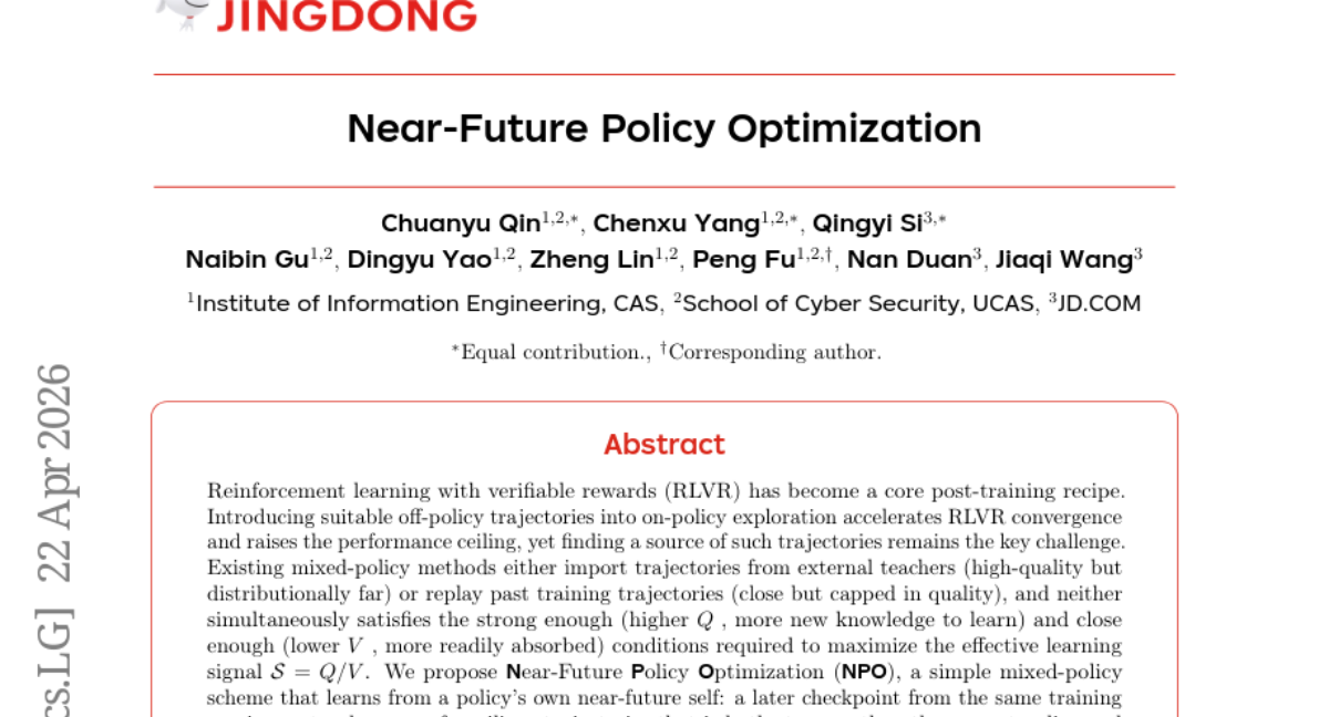 Near-Future Policy Optimization