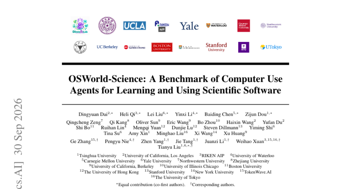 OSWorld-Science: A Benchmark of Computer Use Agents for Learning and Using Scientific Software