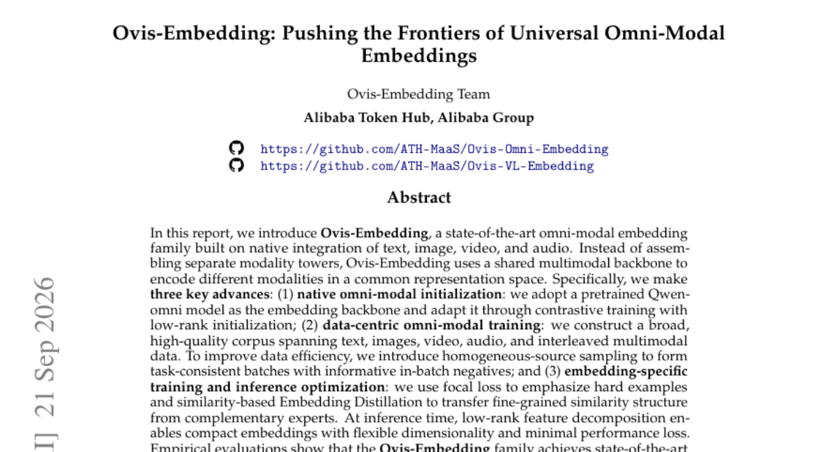 Ovis-Embedding: Pushing the Frontiers of Universal Omni-Modal Embeddings