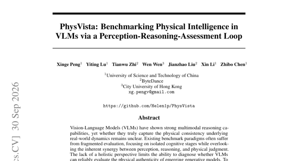 PhysVista: Benchmarking Physical Intelligence in VLMs via a Perception-Reasoning-Assessment Loop