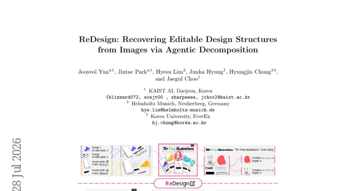 ReDesign: Recovering Editable Design Structures from Images via Agentic Decomposition