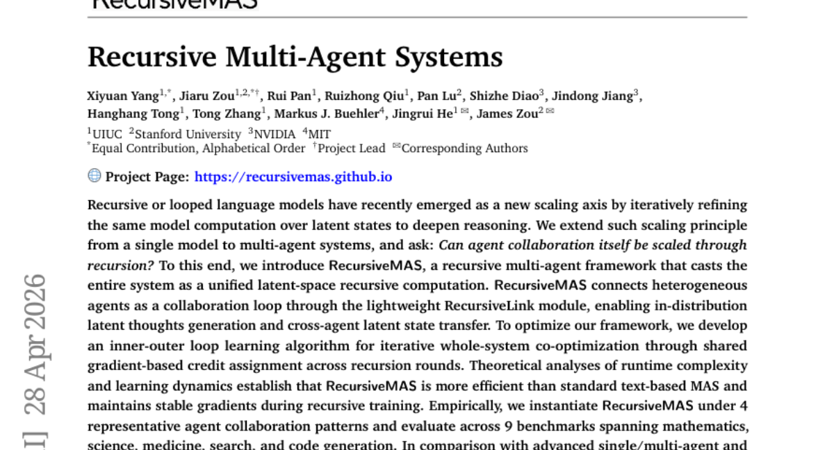Recursive Multi-Agent Systems