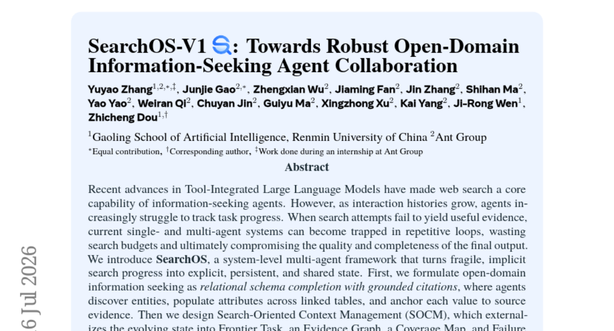 SearchOS-V1: Towards Robust Open-Domain Information-Seeking Agent Collaboration