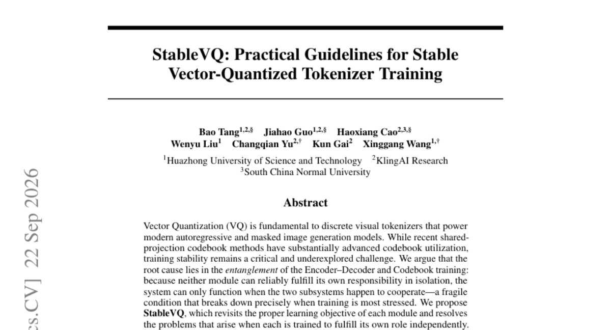StableVQ: Practical Guidelines for Stable Vector-Quantized Tokenizer Training