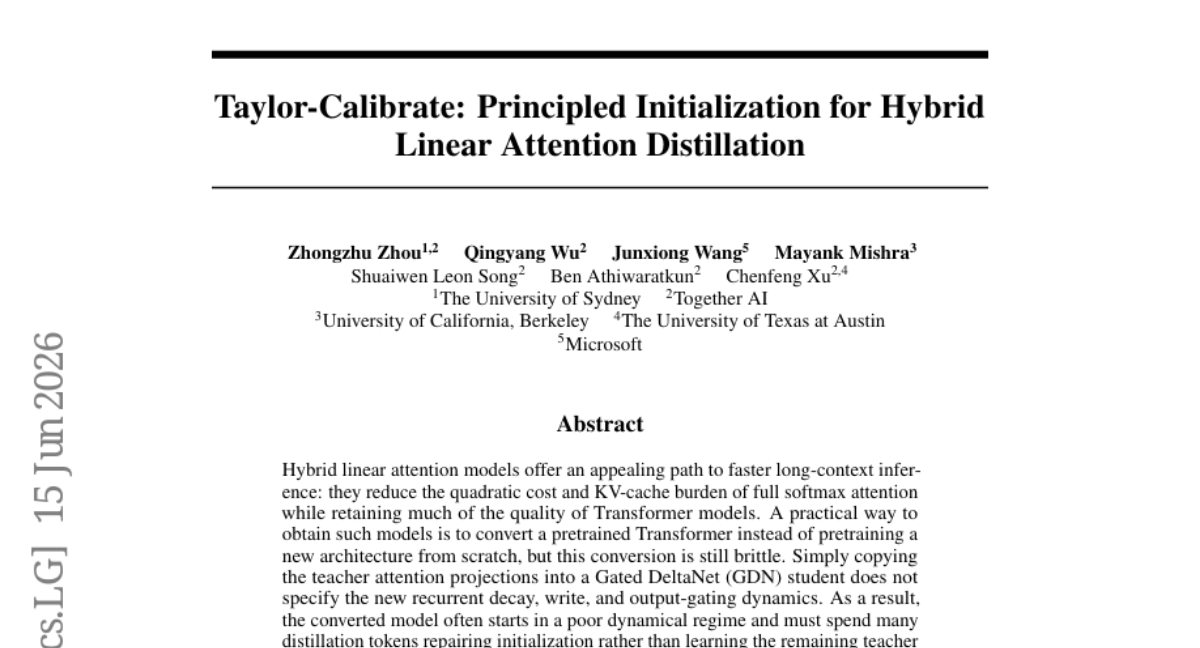 Taylor-Calibrate: Principled Initialization for Hybrid Linear Attention Distillation