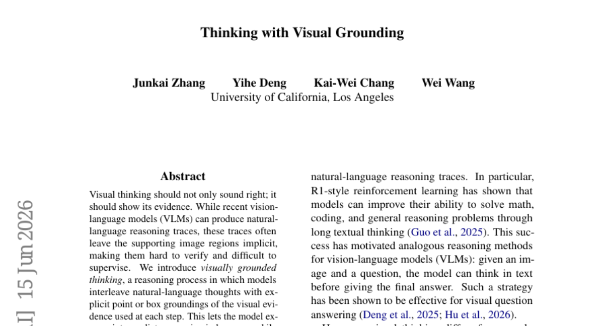 Thinking with Visual Grounding