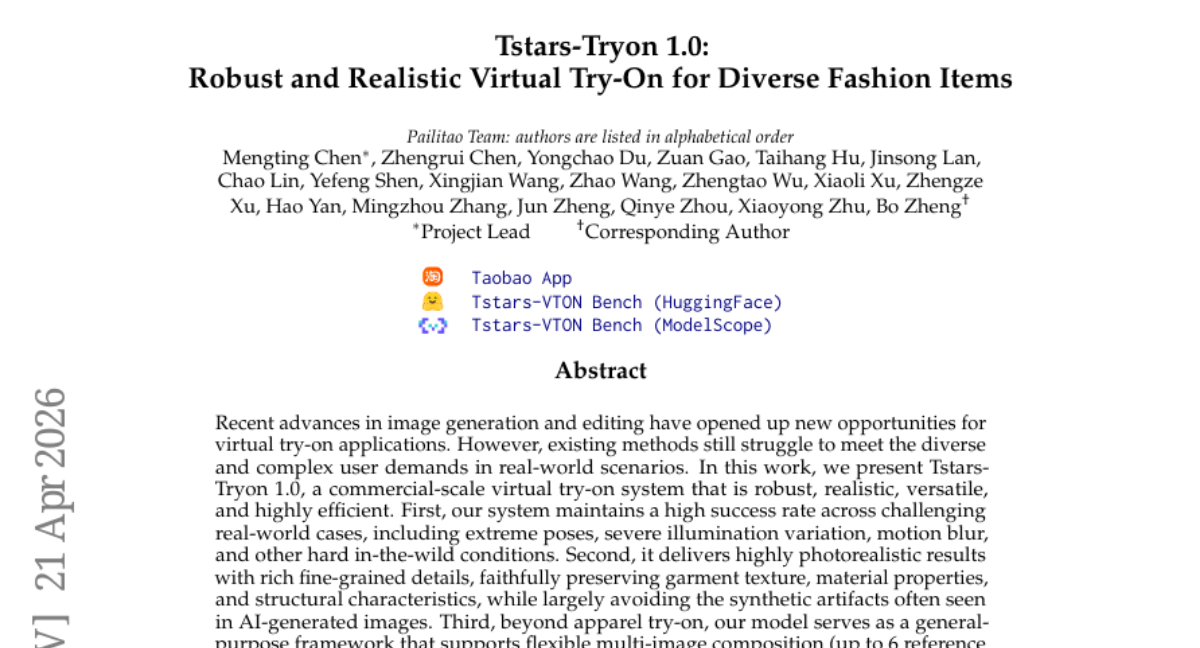 Tstars-Tryon 1.0: Robust and Realistic Virtual Try-On for Diverse Fashion Items