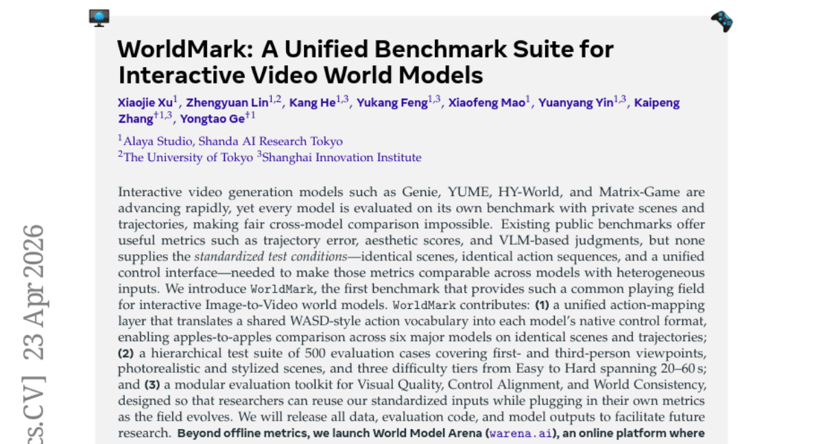 WorldMark: A Unified Benchmark Suite for Interactive Video World Models
