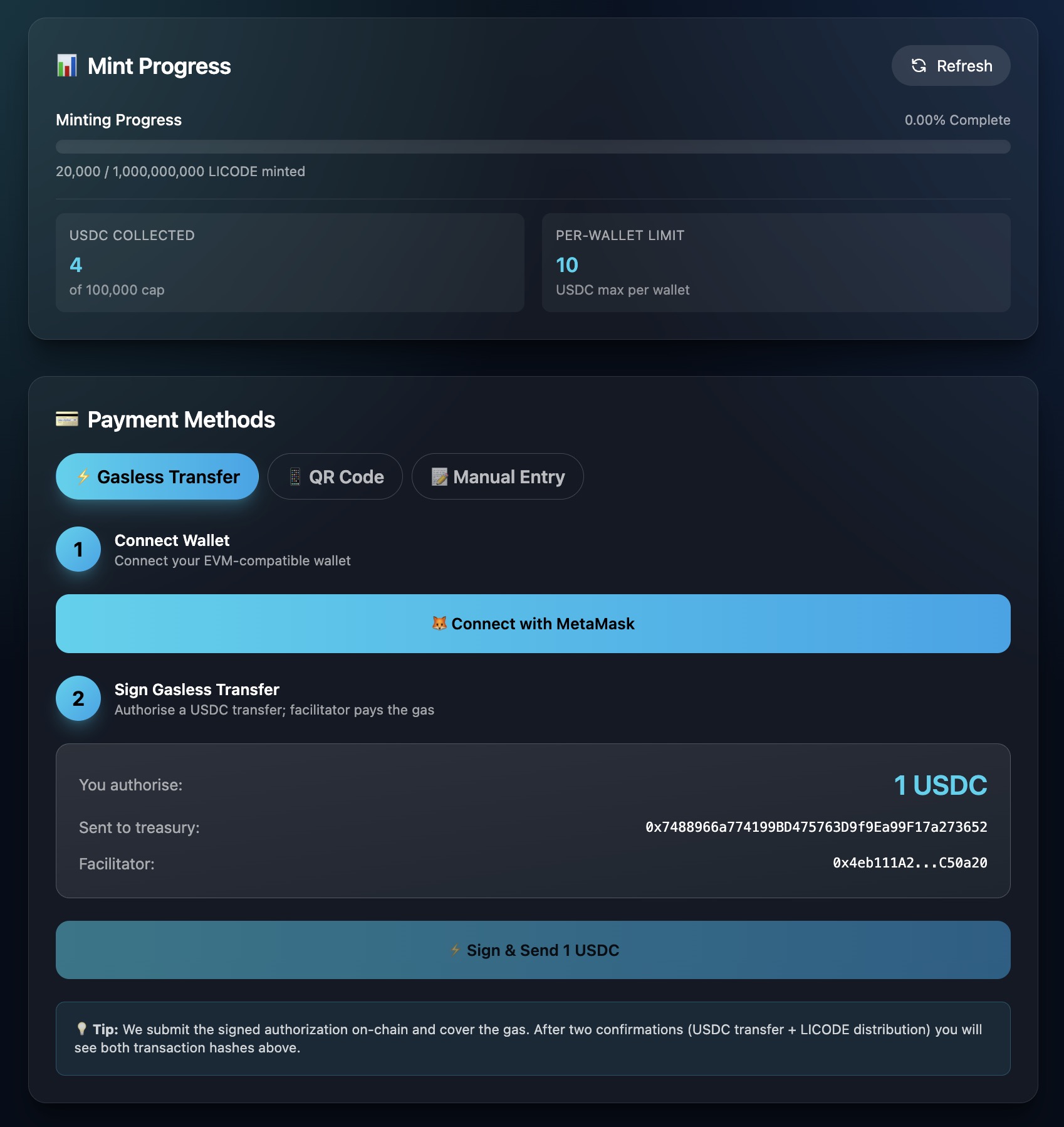 x402 Minting UI