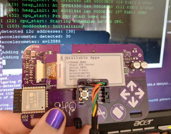 assembled adapter board on badge