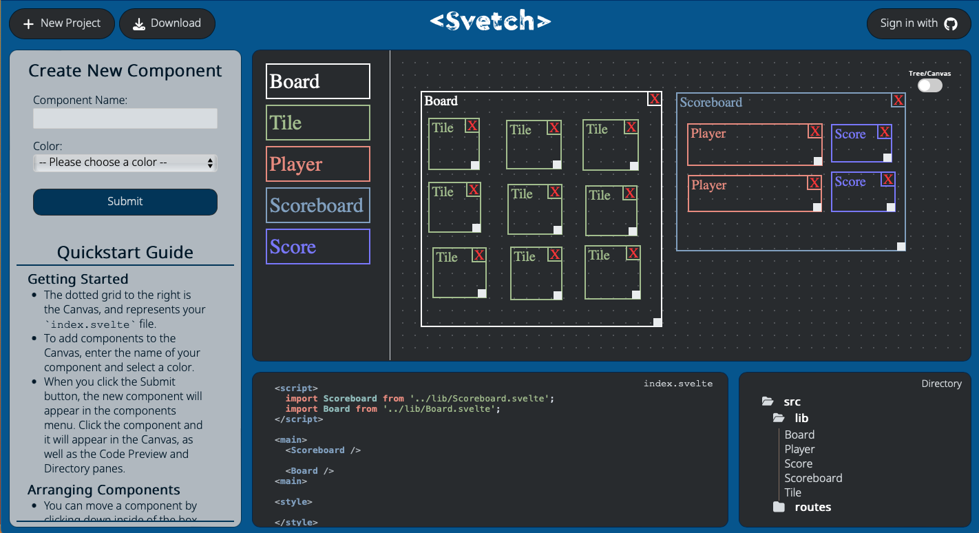 canvas for designing prototype