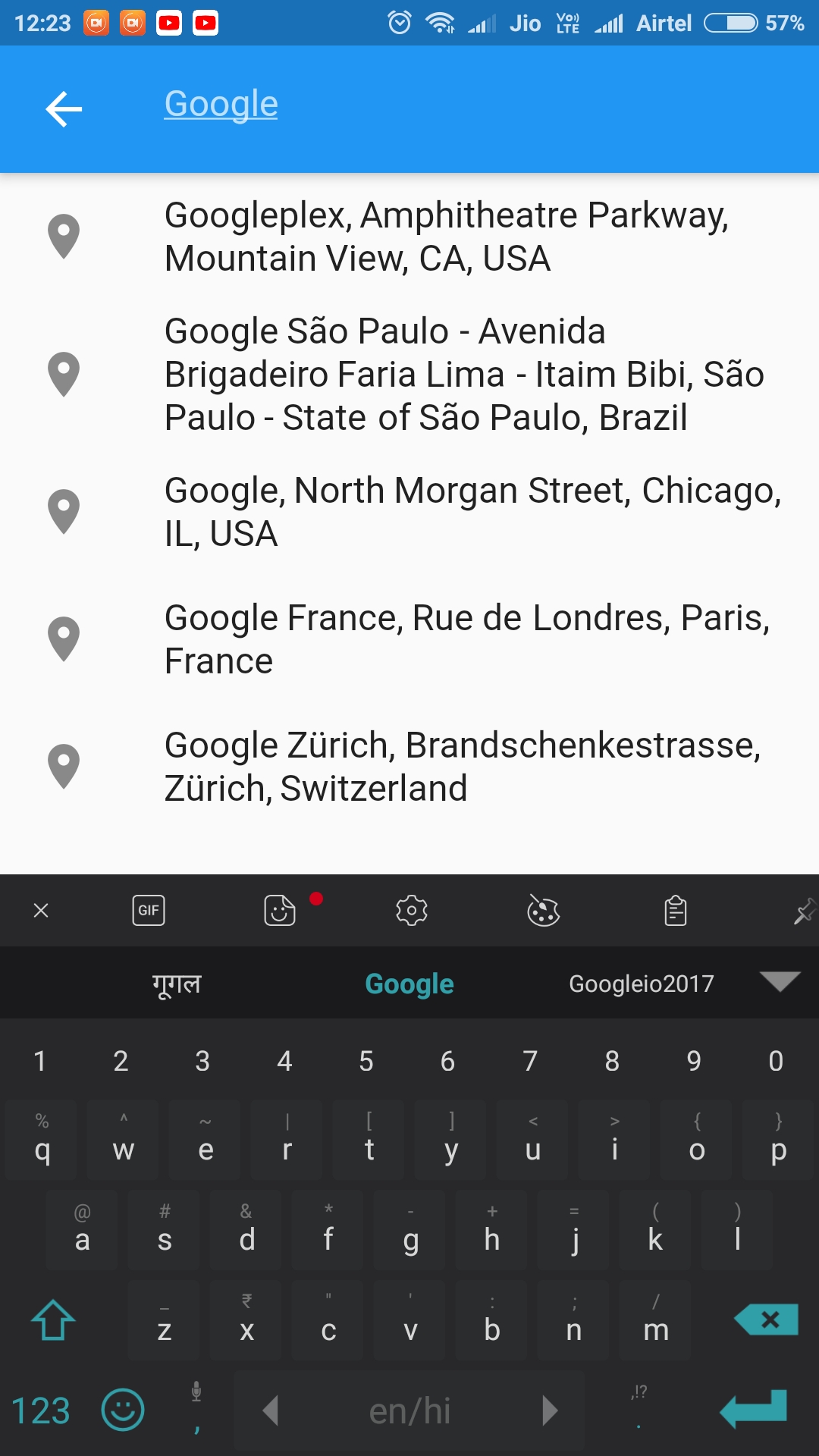 Google Place Search
