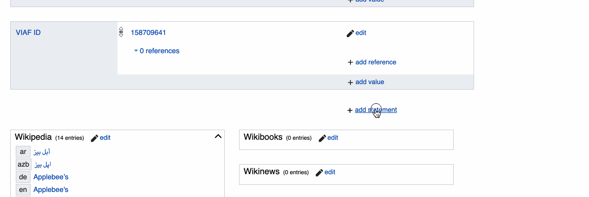 Adding information on Wikidata