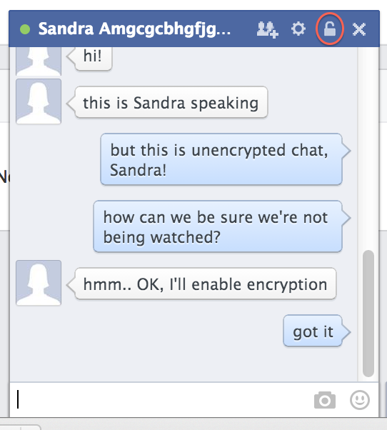 Unencrypted chat