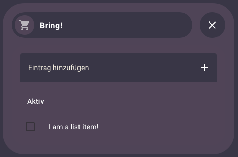 Completed list items are hidden