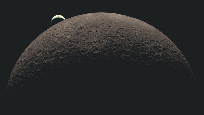 Close view of the moon