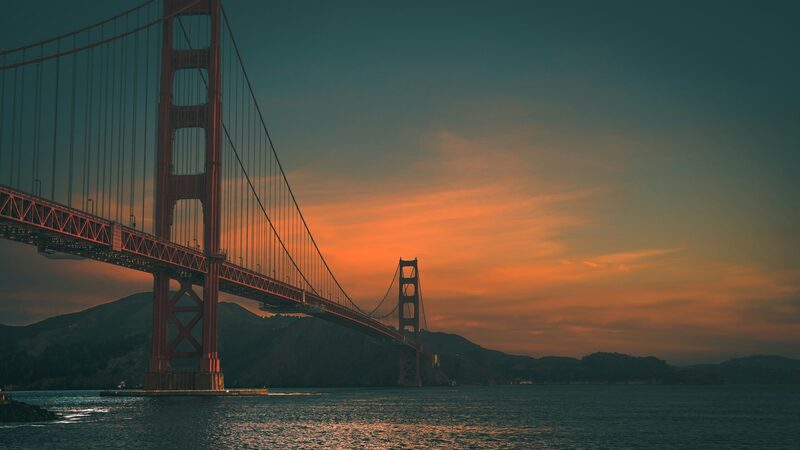 Golden Gate Bridge at sunset