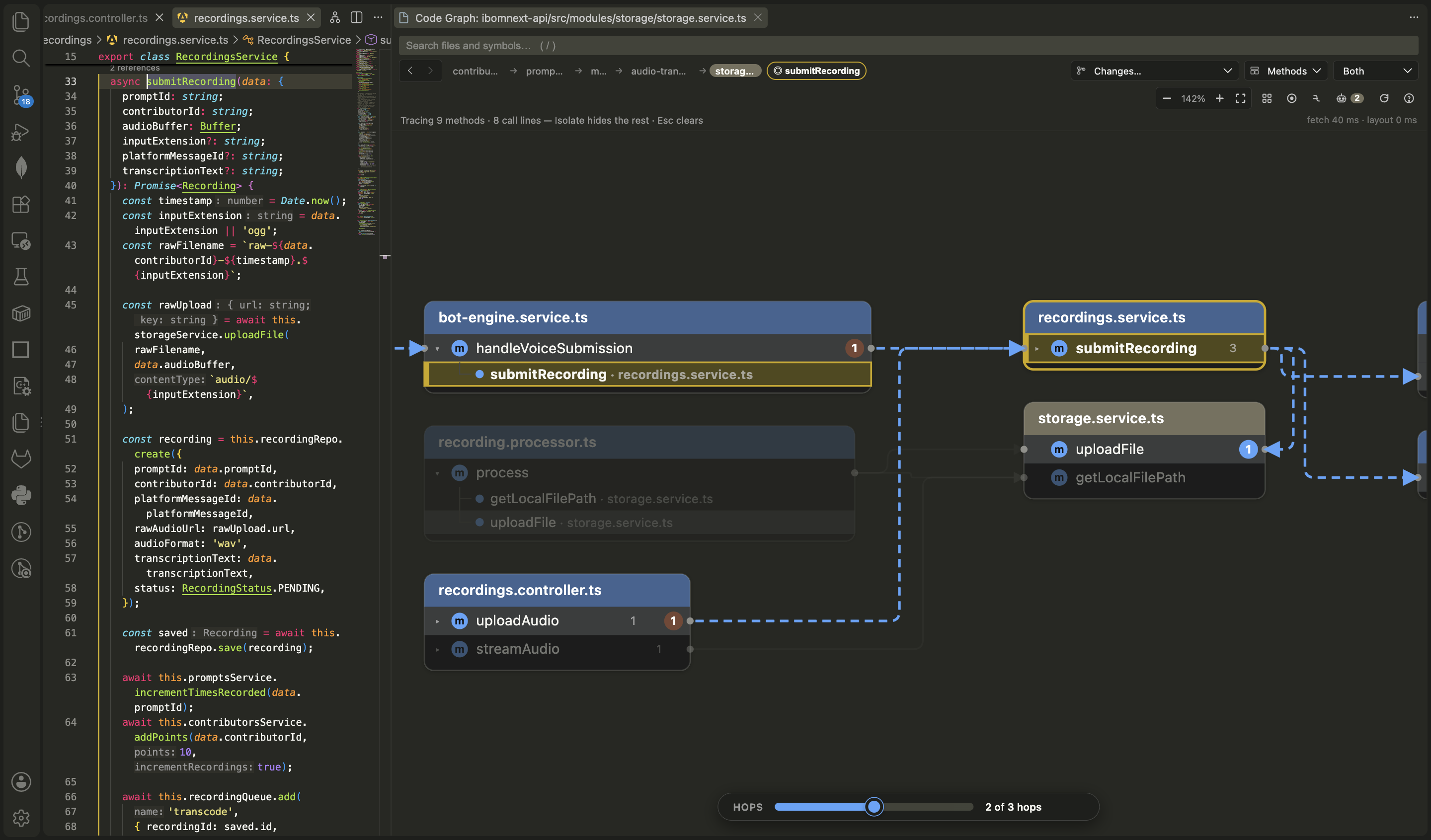 Code Graph View Interface