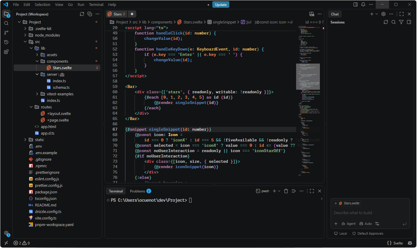 Dark theme preview