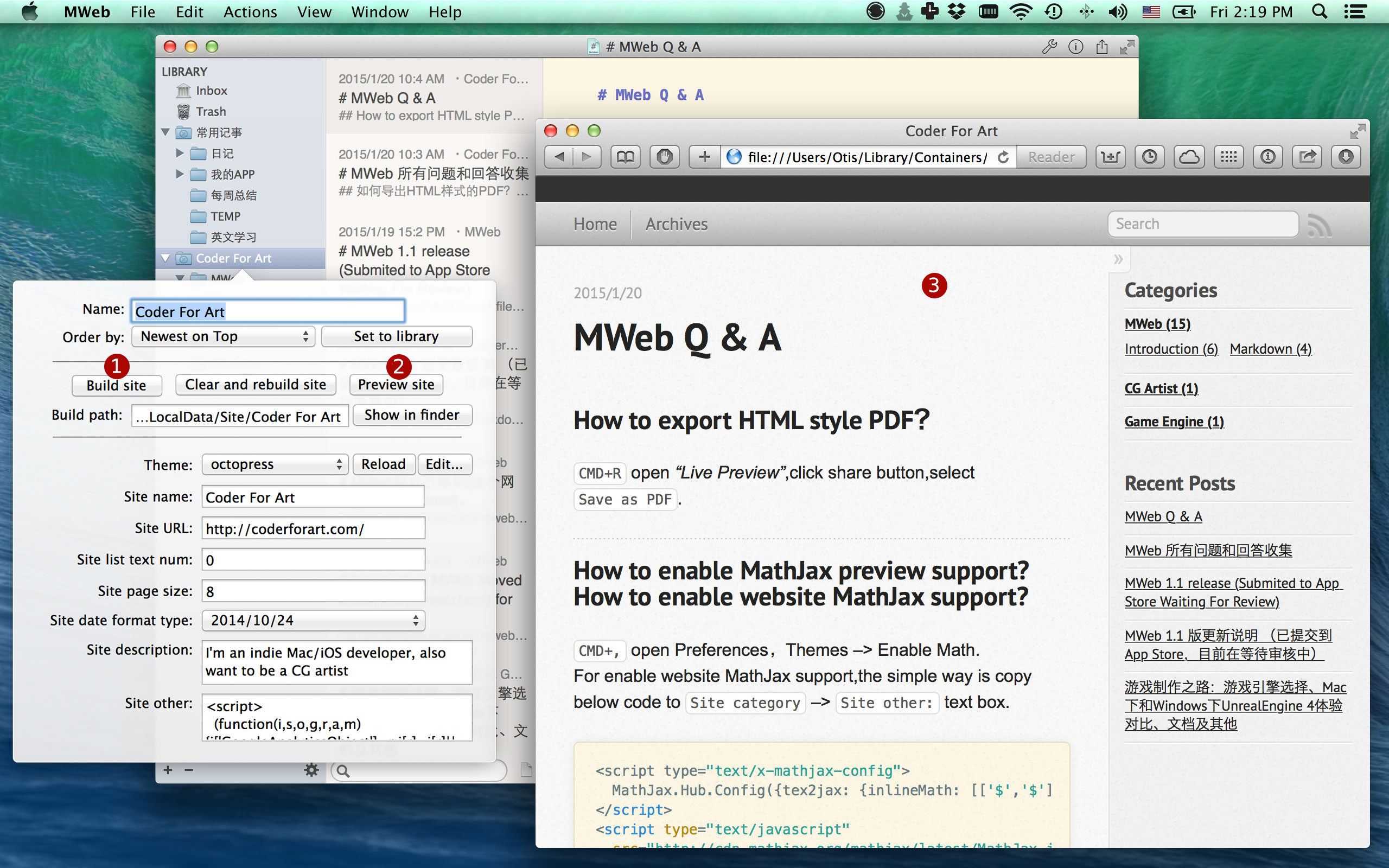 MWeb Markdown Editor For Static Websites And Blogs On OS X Coder 