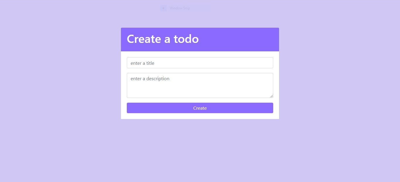 Create todo page