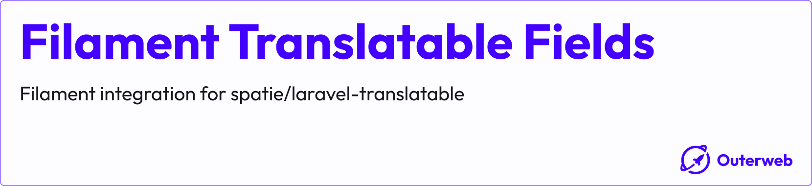 Filament Translatable Fields