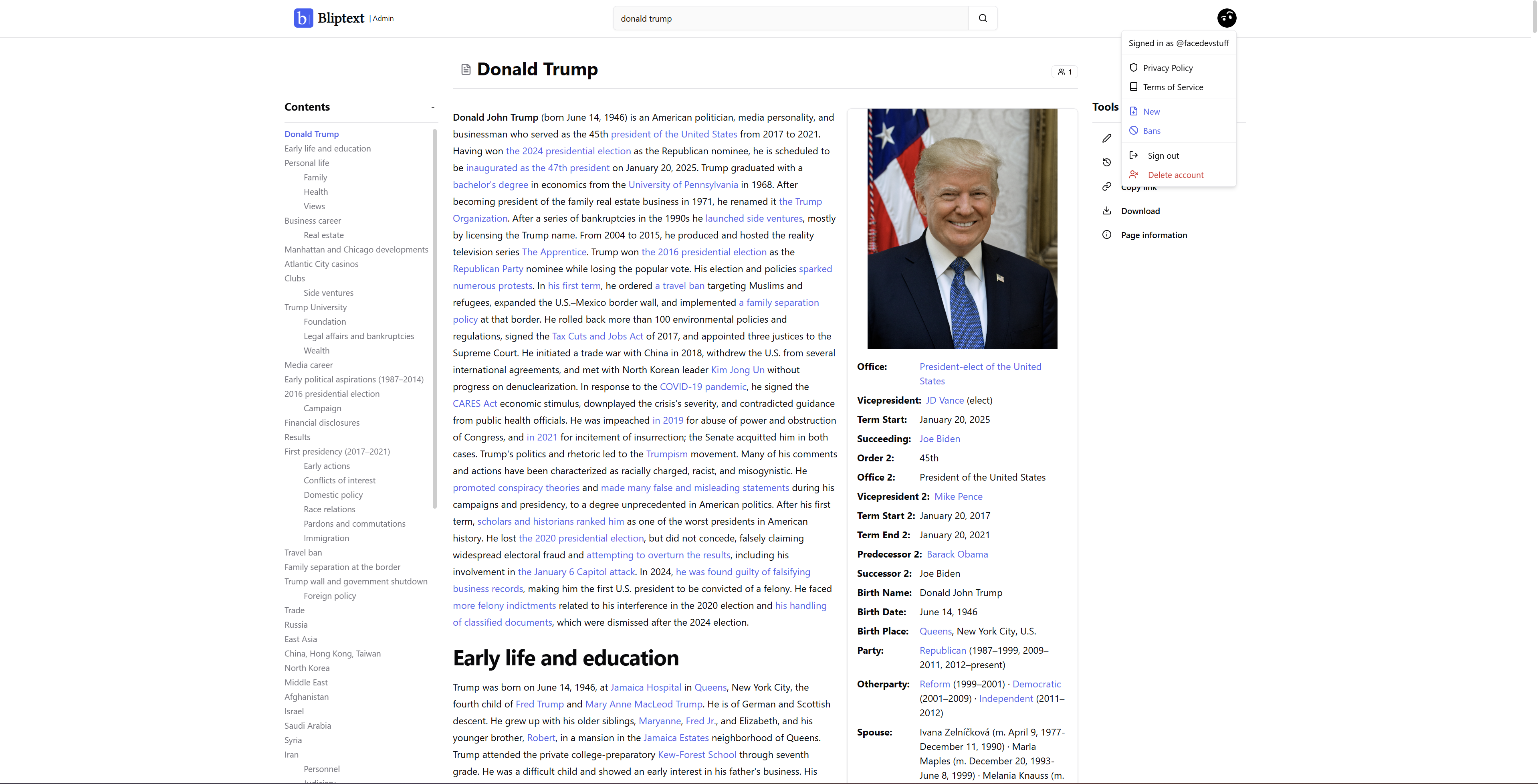 Main Page - Light Mode