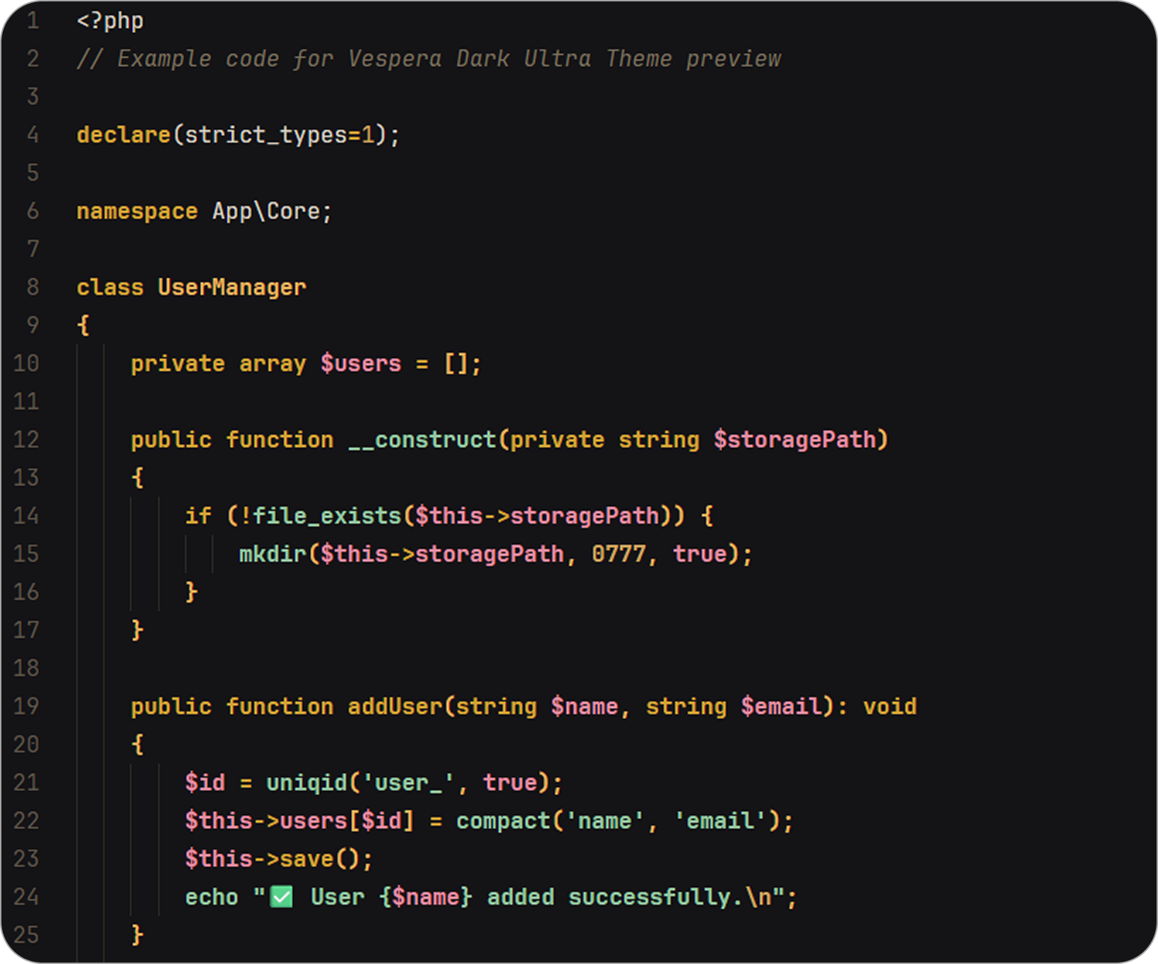 Vespera Dark Ultra Preview