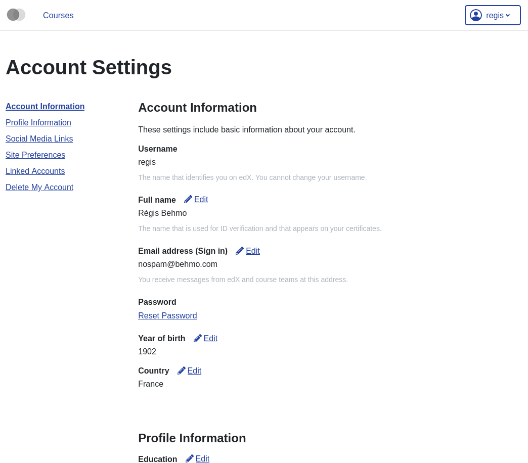 Account MFE screenshot