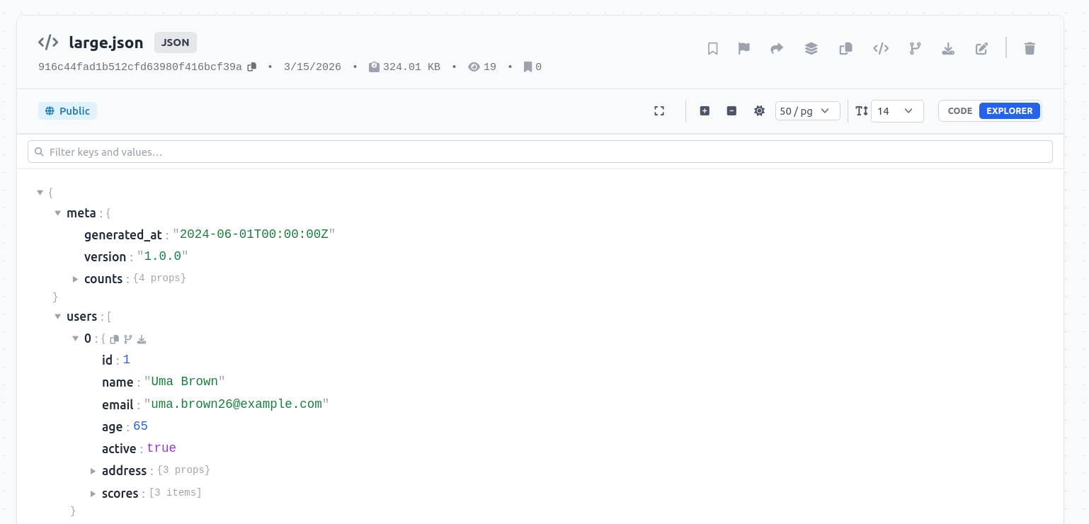 JSON Explorer