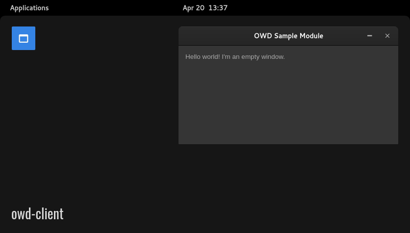 OWD Sample module demo