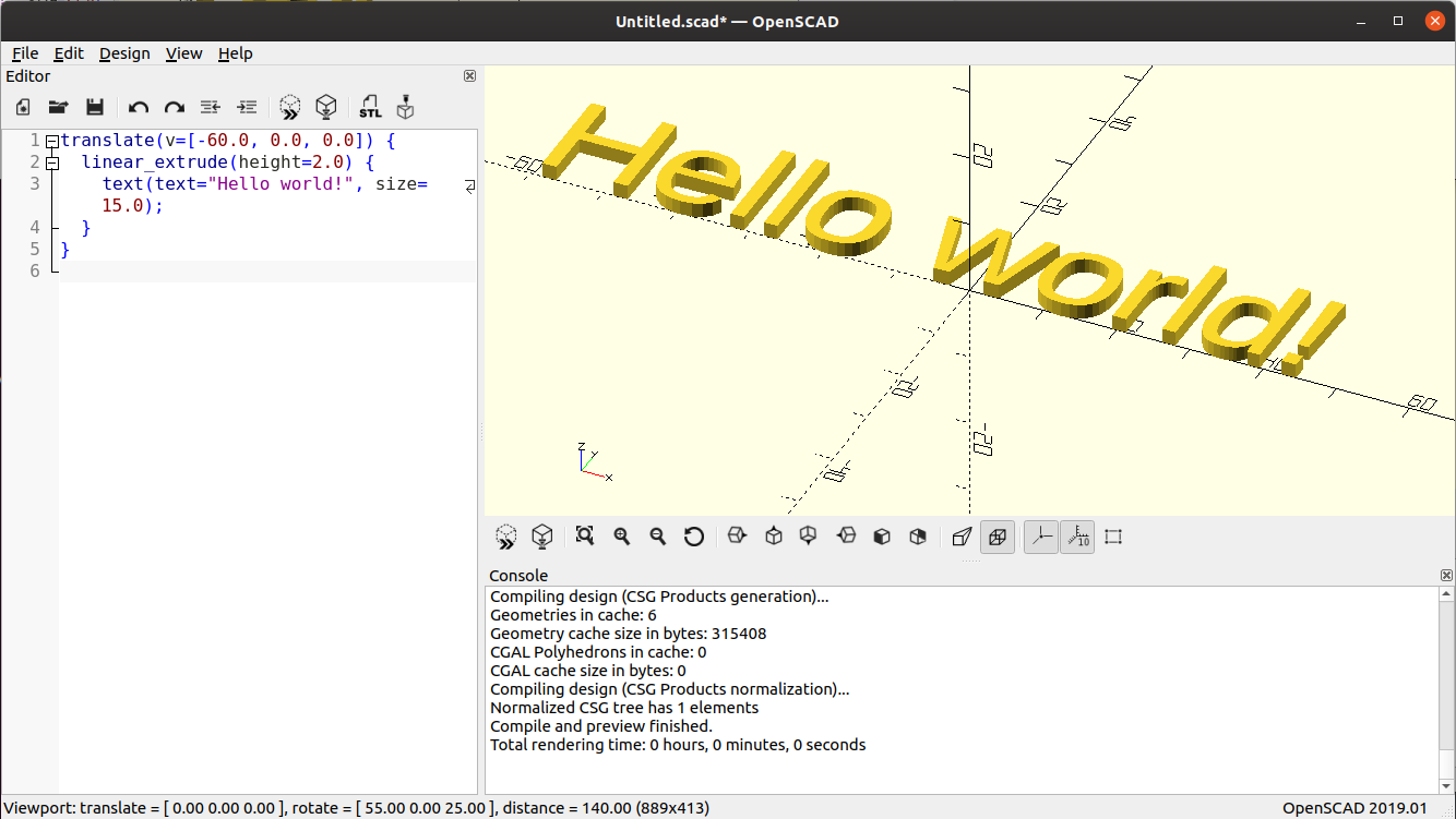 OpenScad example