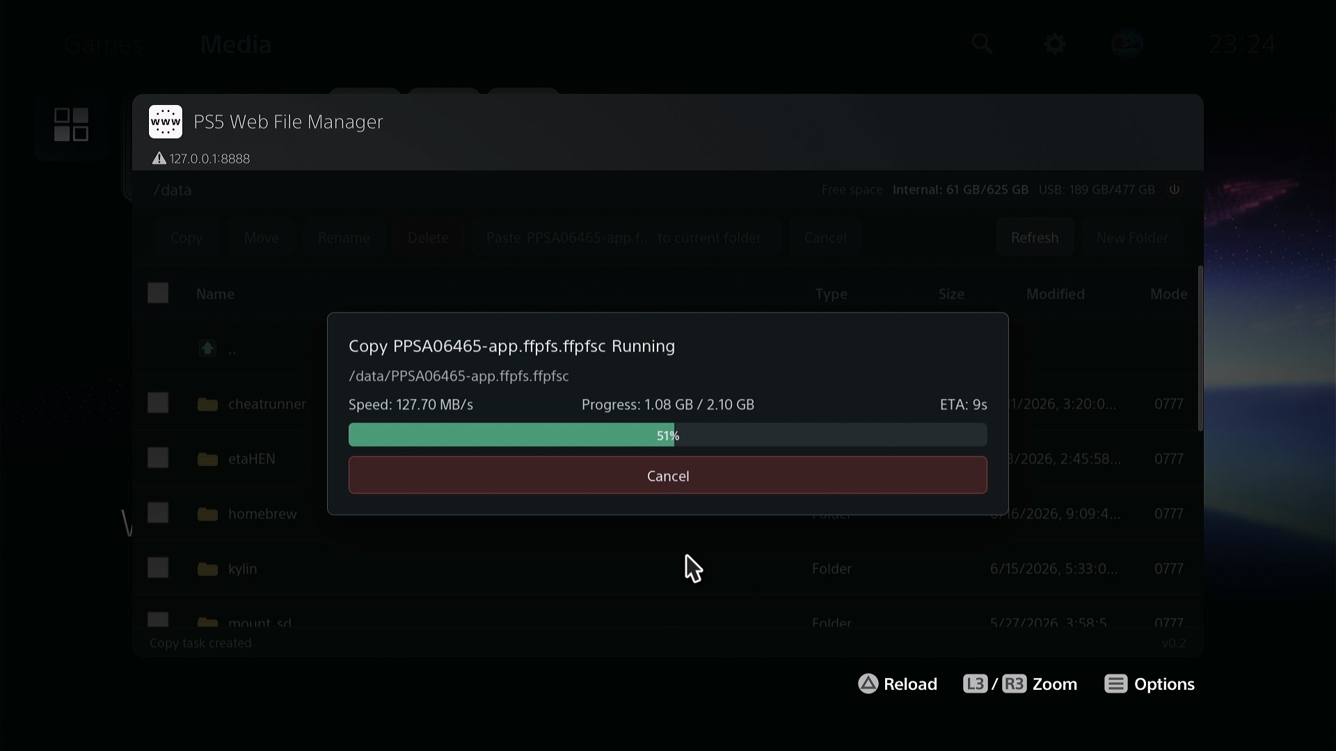 PS5 Web File Manager screenshot 3