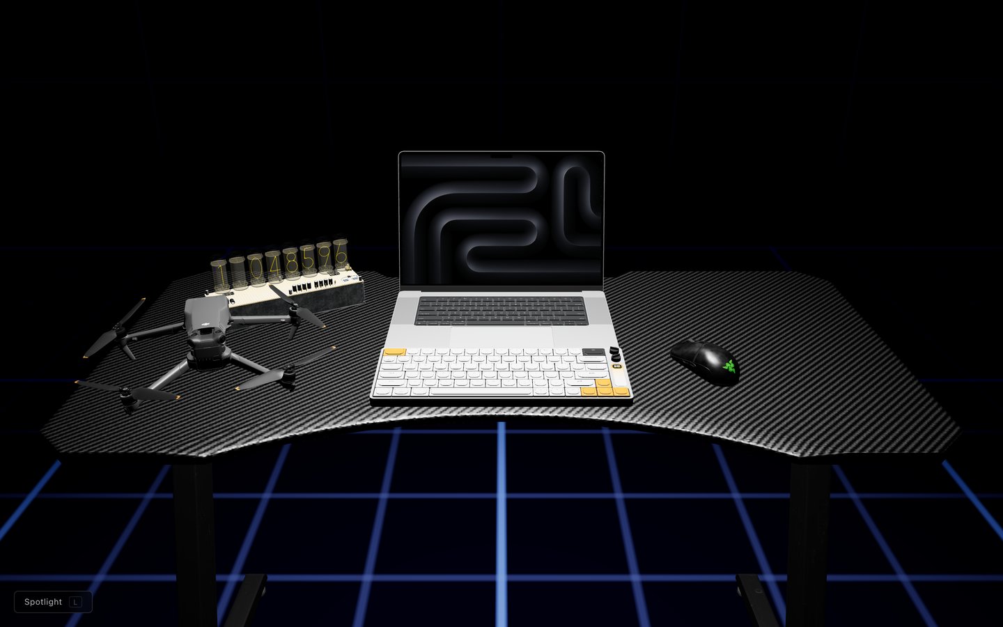 owenisas.com — 3D desk showroom landing view