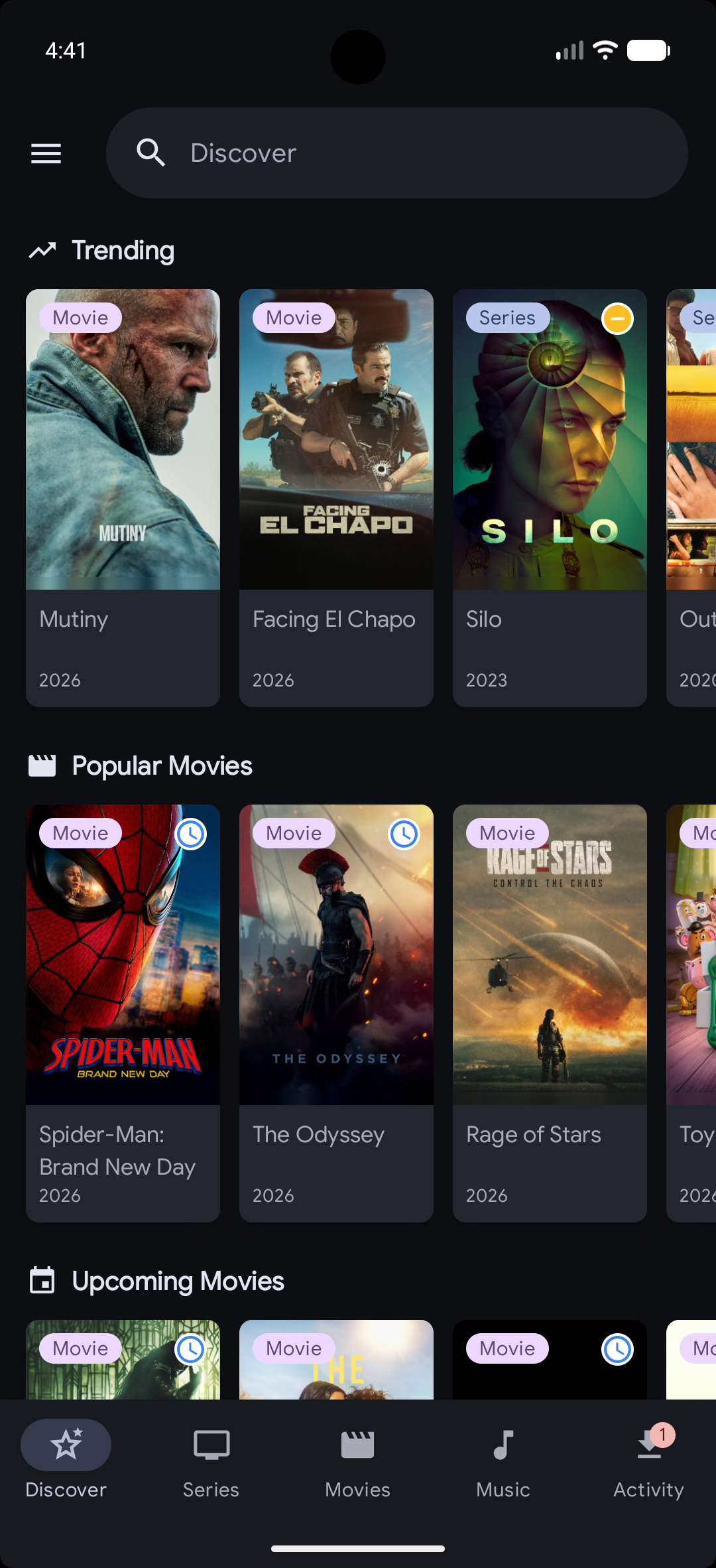 Discover Tab (Android)