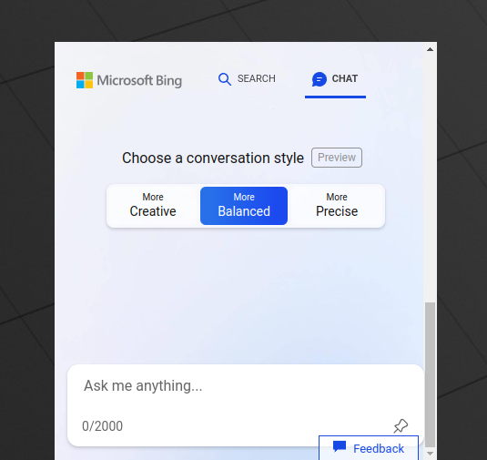 Bing GPT - Desktop