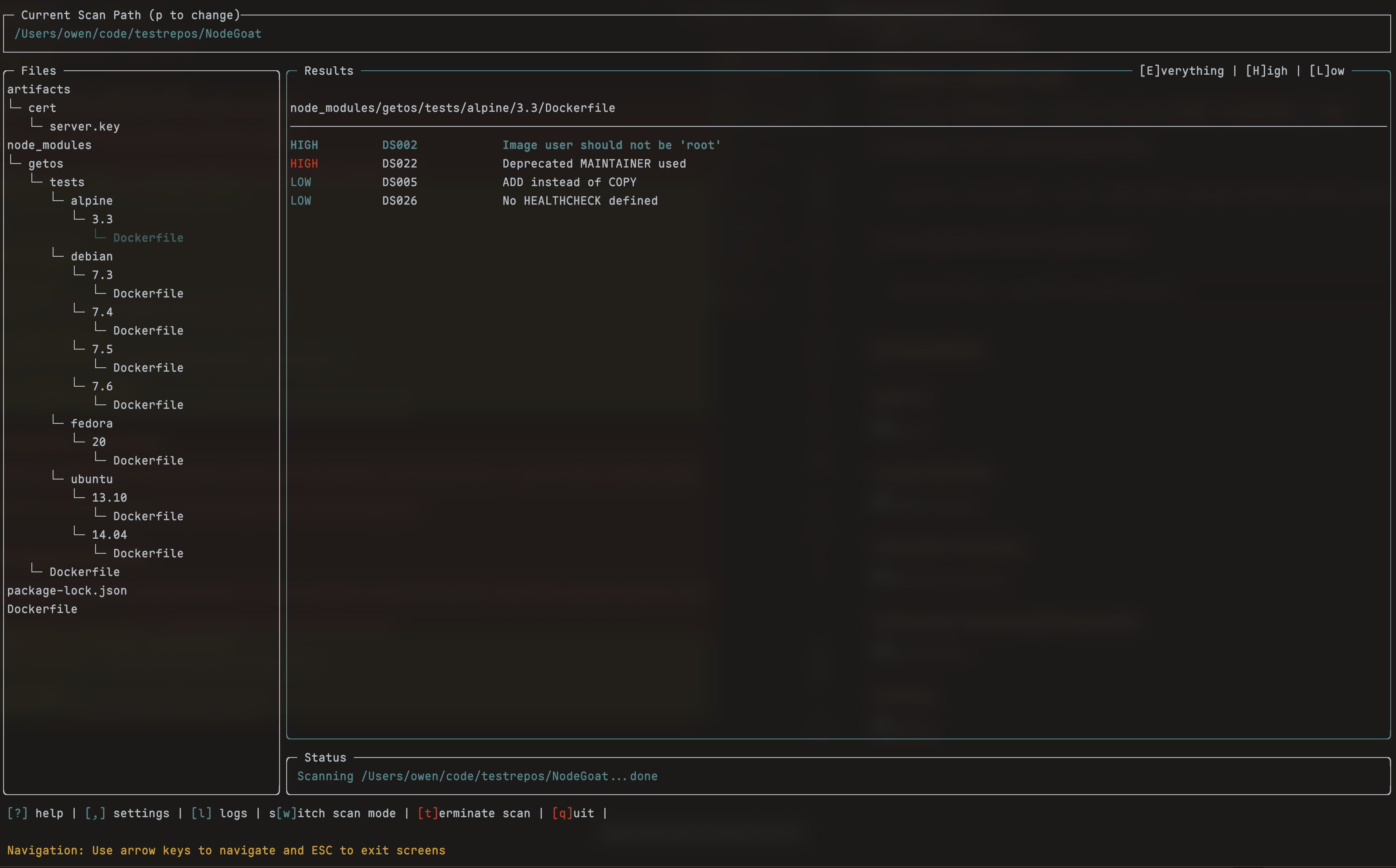 Filesystem Scanning