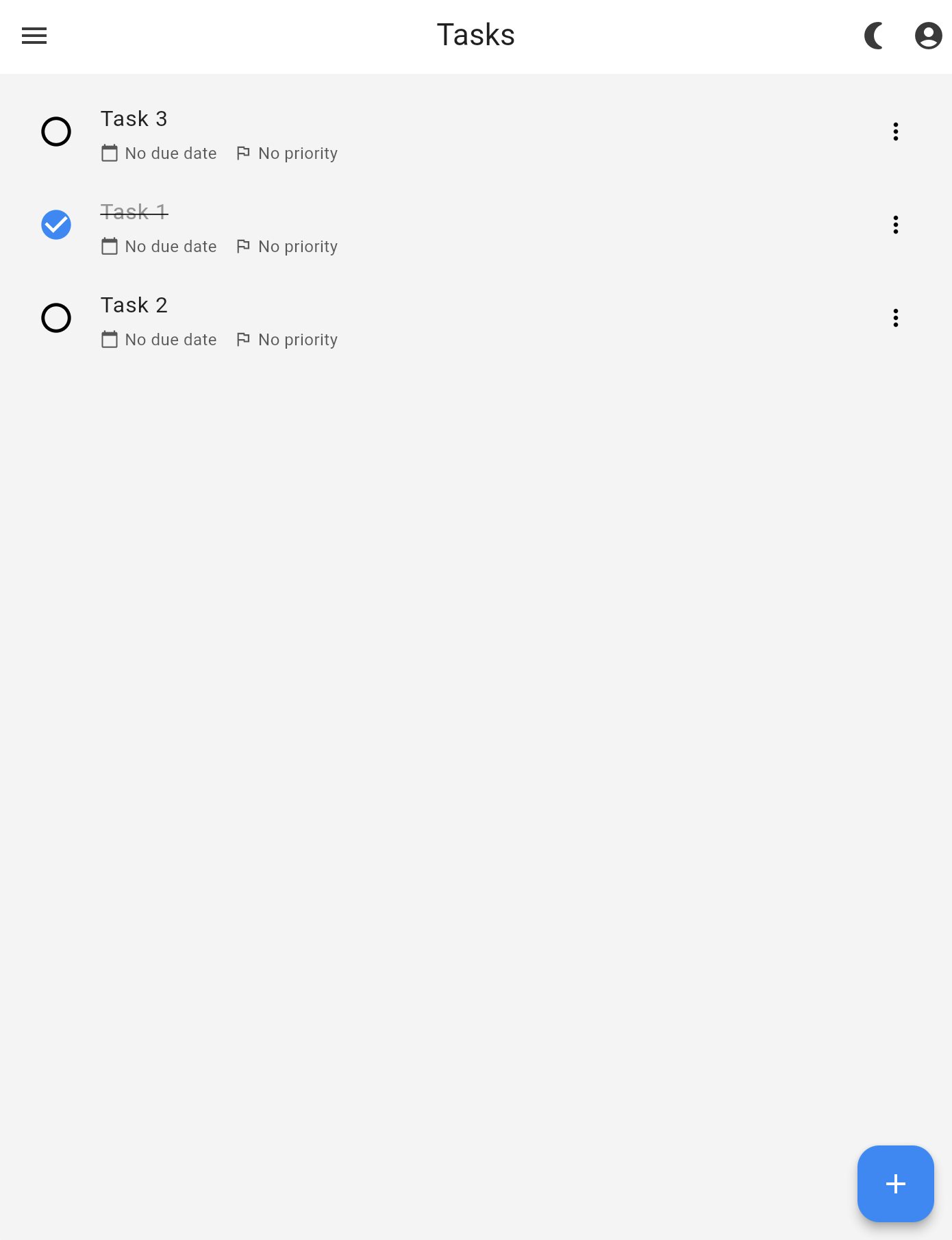 Tasks Screen