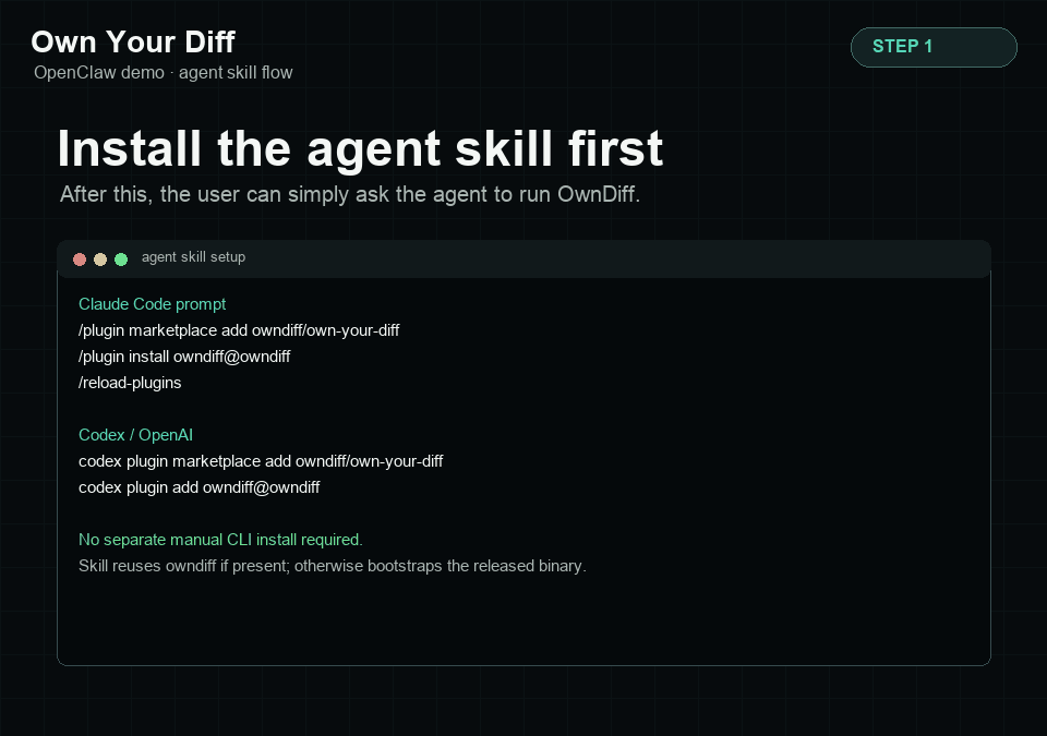 OwnDiff browser review demo