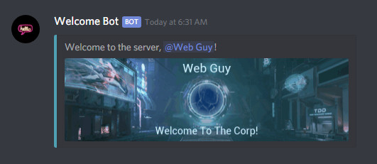 welcome bot preview
