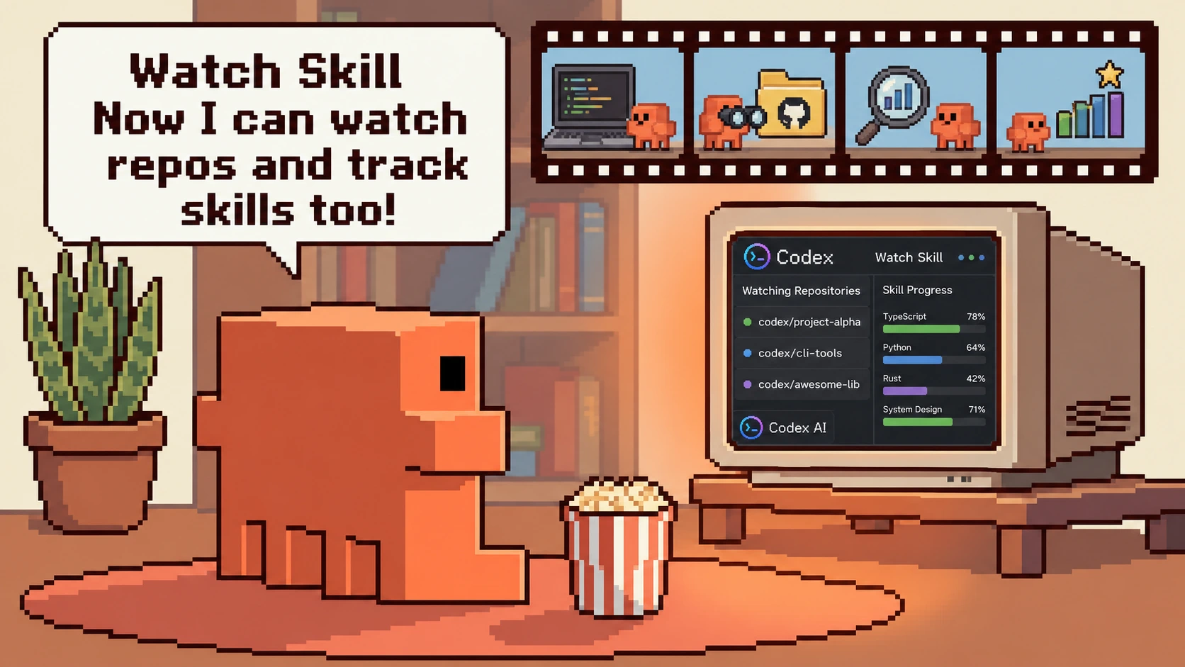 Watch Skill tracks repositories and skills from an AI agent's workspace